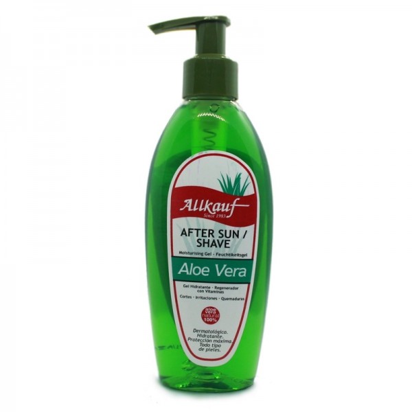 Allkauf Natürliches Aloe Vera Gel 100% After Sun / After Shave Feuchtigkeitsspendendes und regenerierendes Gel